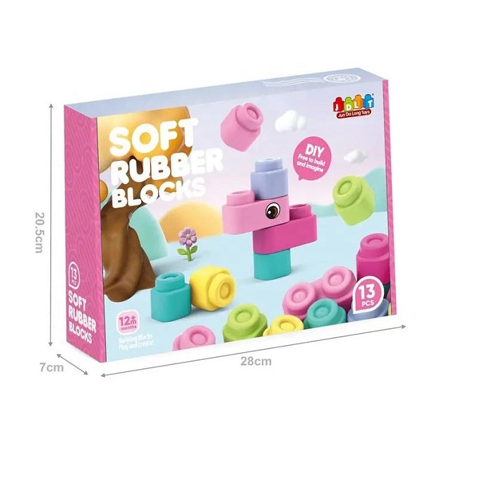 Multicolor Soft Rubber Building Blocks