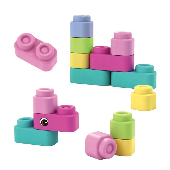 Multicolor Soft Rubber Building Blocks
