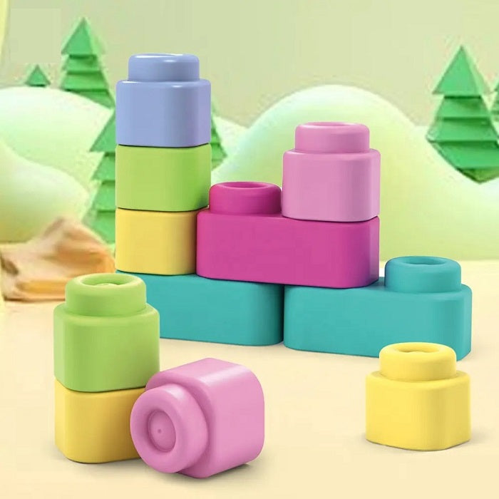 Multicolor Soft Rubber Building Blocks