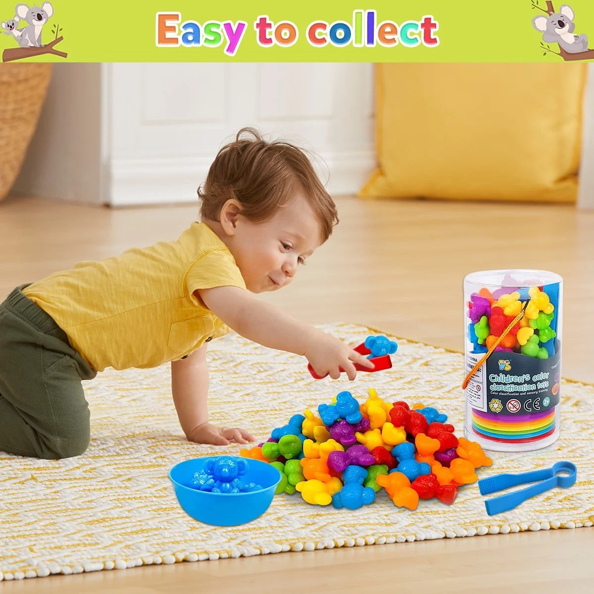 Color. Sort Bears Multicolor Counting & Color Sorting Bears Activity Set – MGT Toys