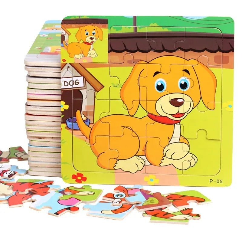 Wooden Jigsaw Puzzle Educational Board