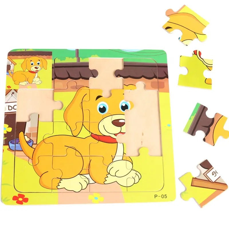 Wooden Jigsaw Puzzle Educational Board