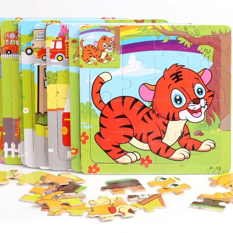 Wooden Jigsaw Puzzle Educational Board