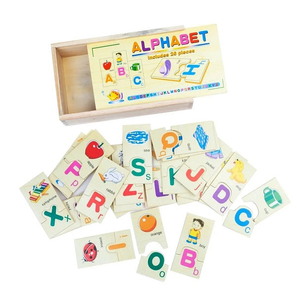 Wooden English Alphabets Puzzle With Matching Object