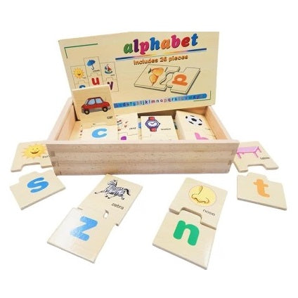Wooden English Alphabets Puzzle With Matching Object