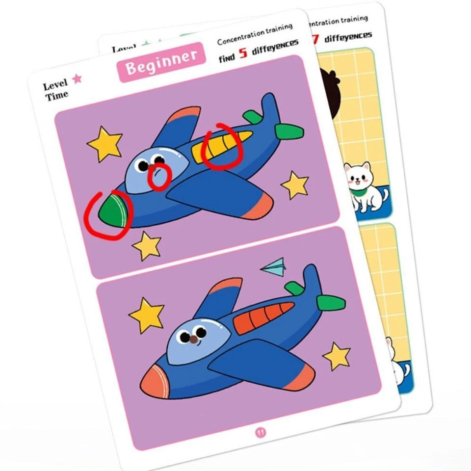 Montessori Find Difference In Flash Card Set