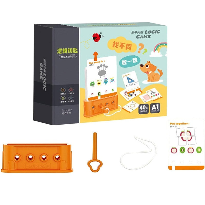 Montessori Logic Key Game With Flash Cards