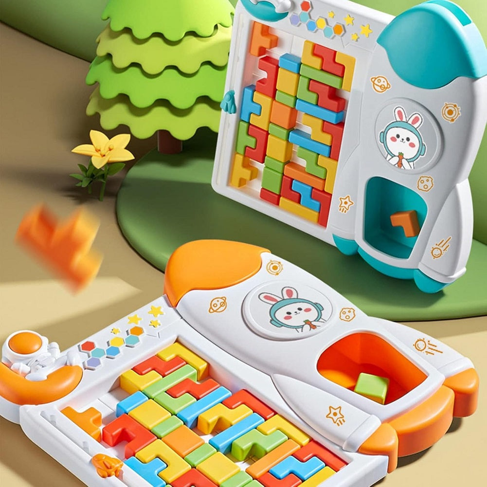Space Rocket Theme Tetris Building Blocks