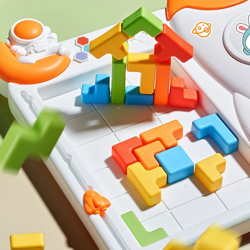 Space Rocket Theme Tetris Building Blocks