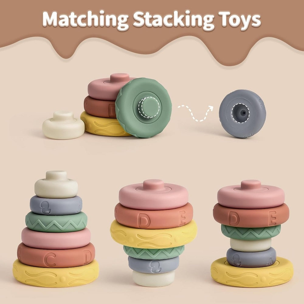 Soft Jenga Stacking Rubber Blocks Tower