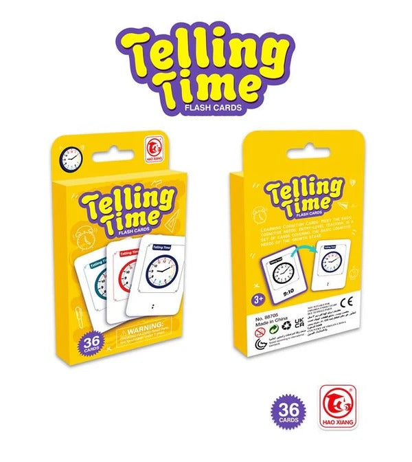 Early Educational Learning Telling Time Flash Cards