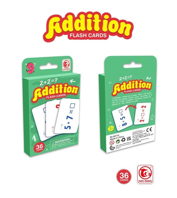 Early Educational Learning Addition Flash Cards