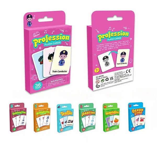 Cognitive Learning Educational Flash Cards 36pcs