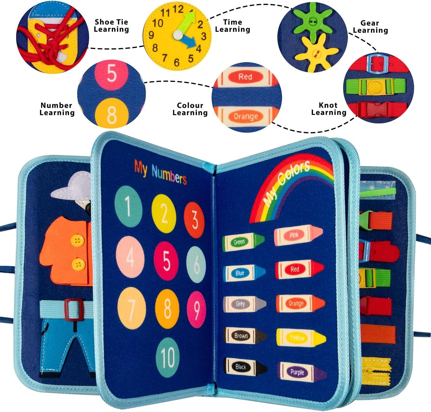 Montessori Folding Multifunctional Busy Book
