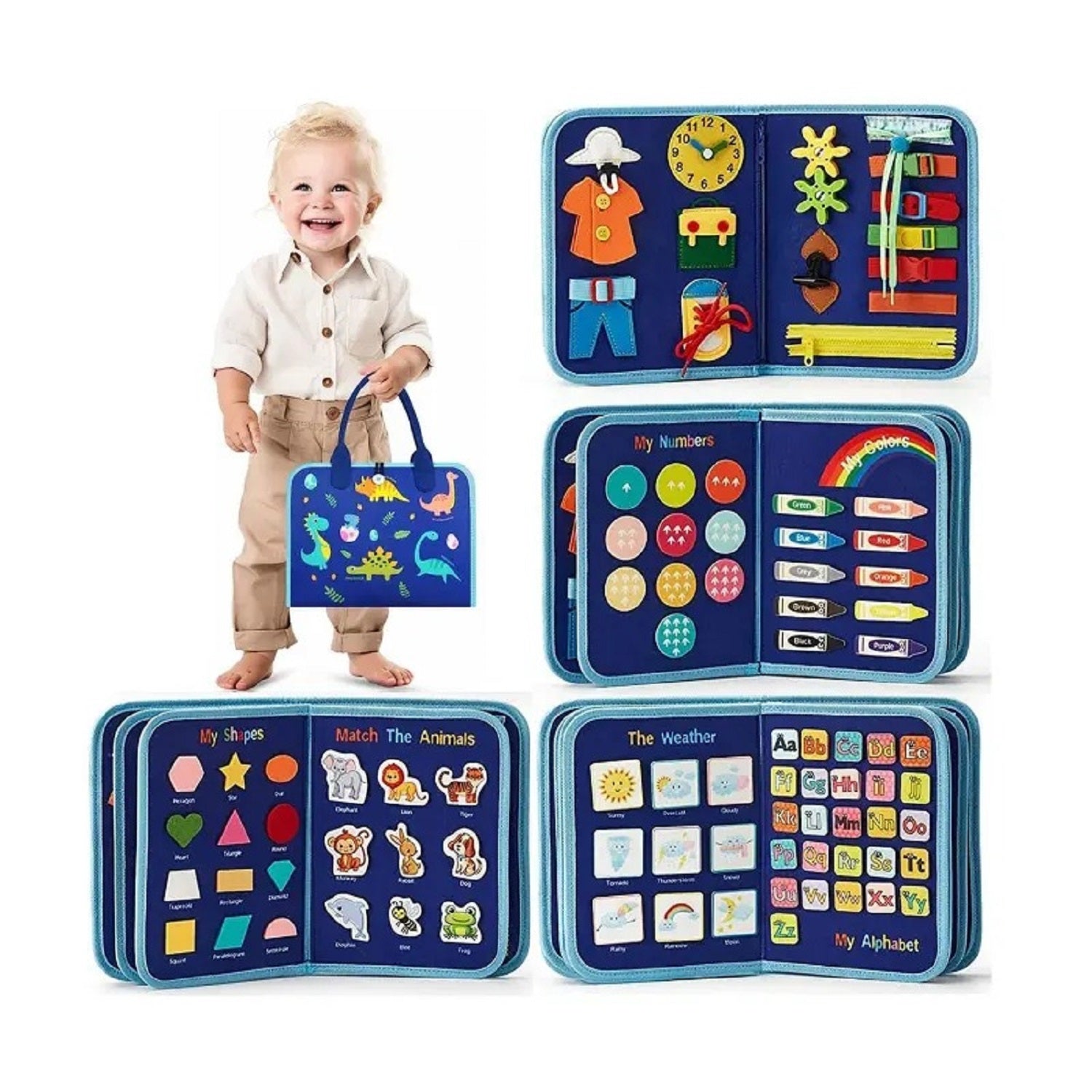Montessori Folding Multifunctional Busy Book
