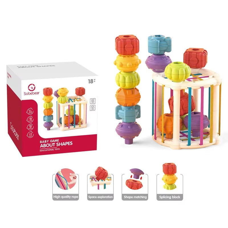 Montessori Learning About Shapes Cube Box