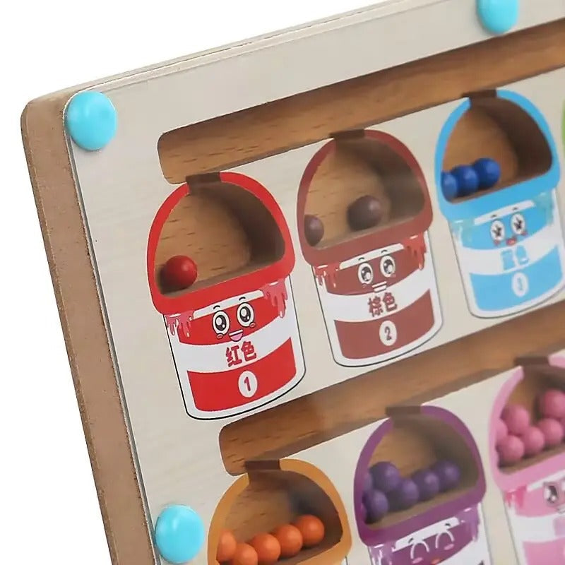 Magnetic Multicolor Beads Sorting Maze