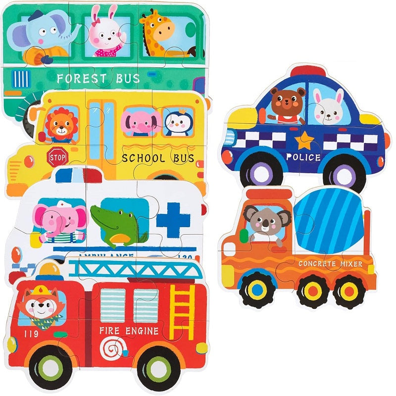 Wooden Colorful Jigsaw Puzzles Set