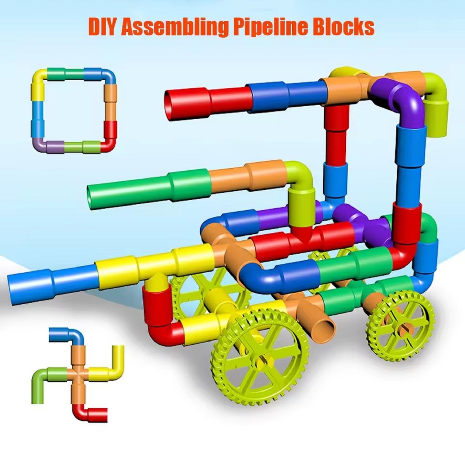 Creative Pipe Puzzle Building Blocks Set