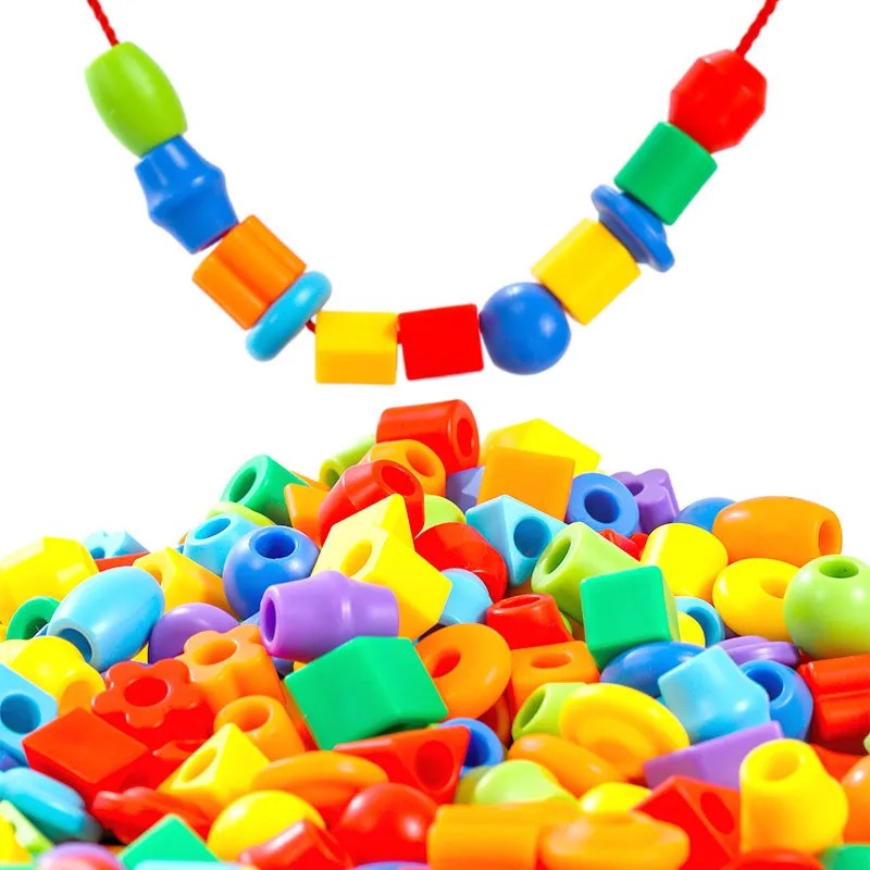 Creative Colorful Threading Beads Block Set Pack Of 106 Pcs