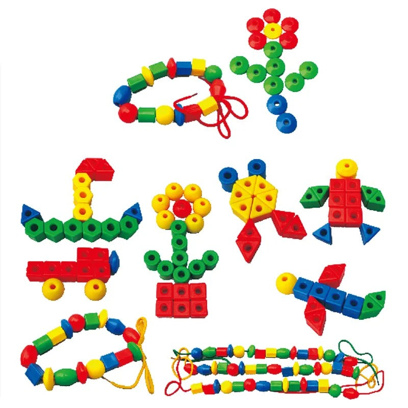 Creative Colorful Threading Beads Block Set Pack Of 106 Pcs