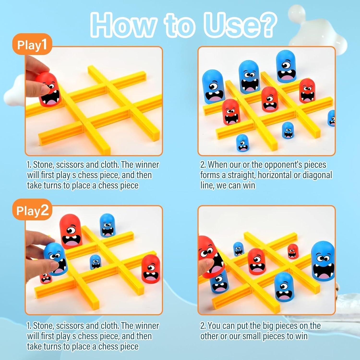Gobble Tic Tac-Toe 2 Player Challenging Game
