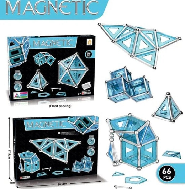 Magnetic Balls & Sticks Construction Blocks Set-66 pcs