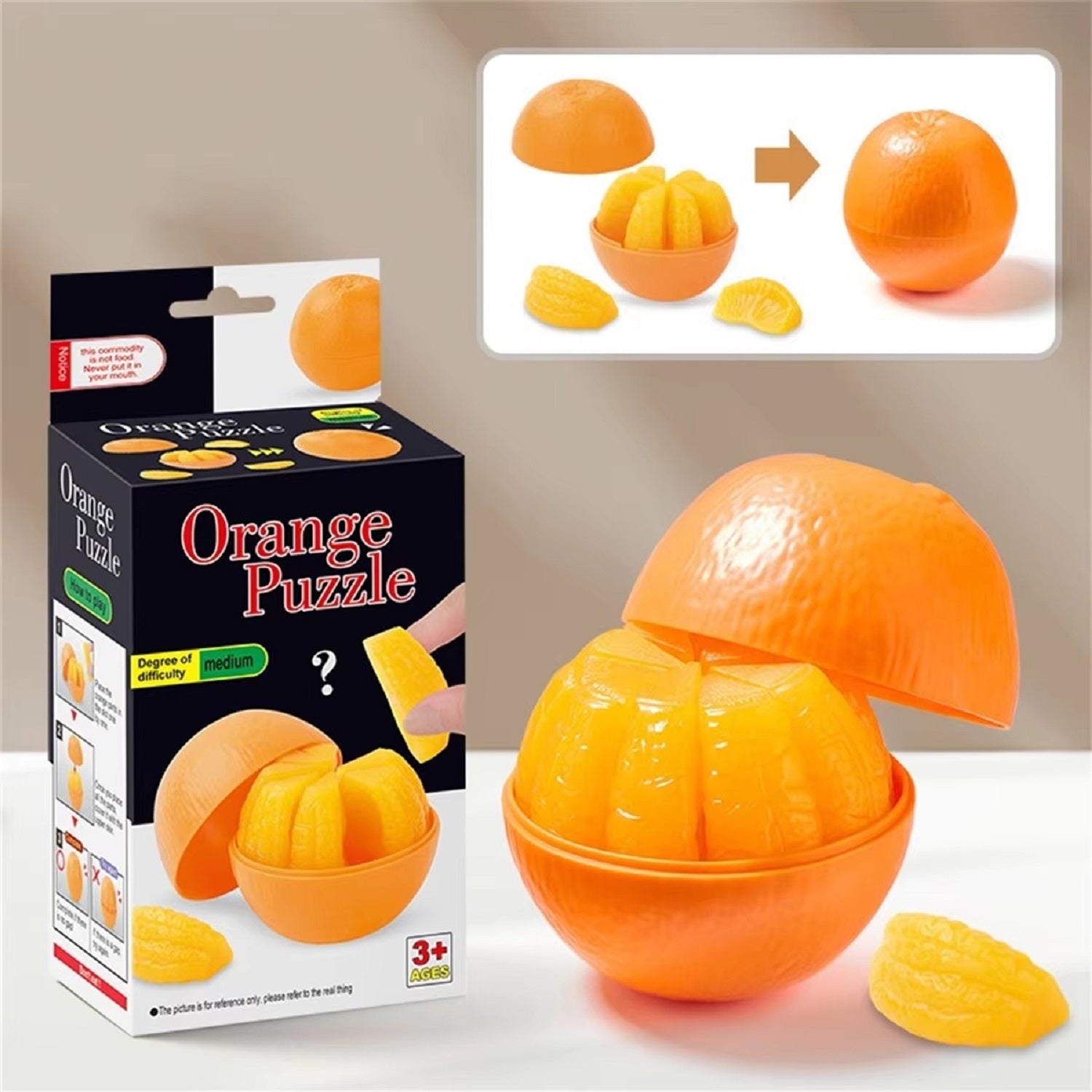 3D High Quality Orange Shape Puzzle