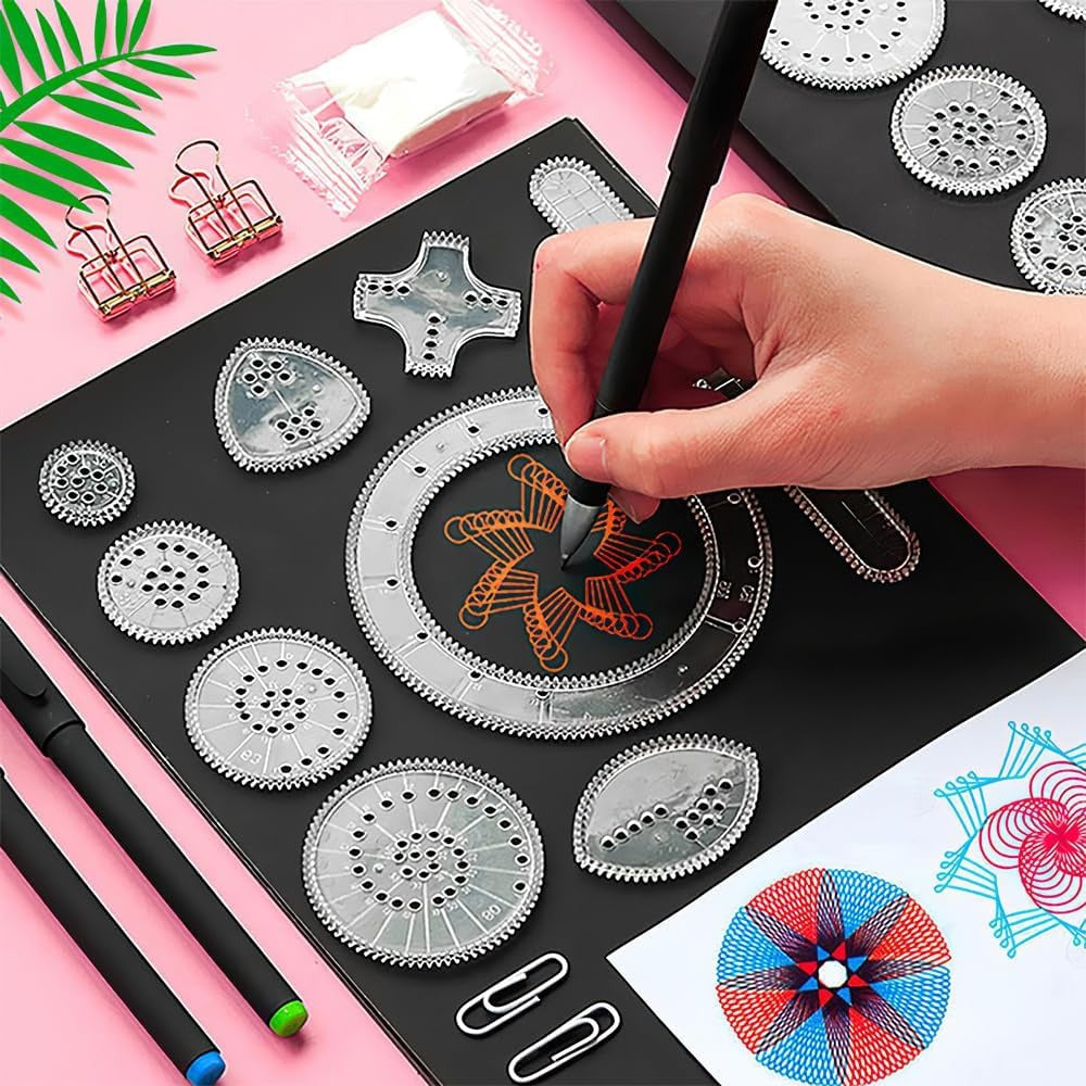 Spiral Design Art Stencils Drawing Kit