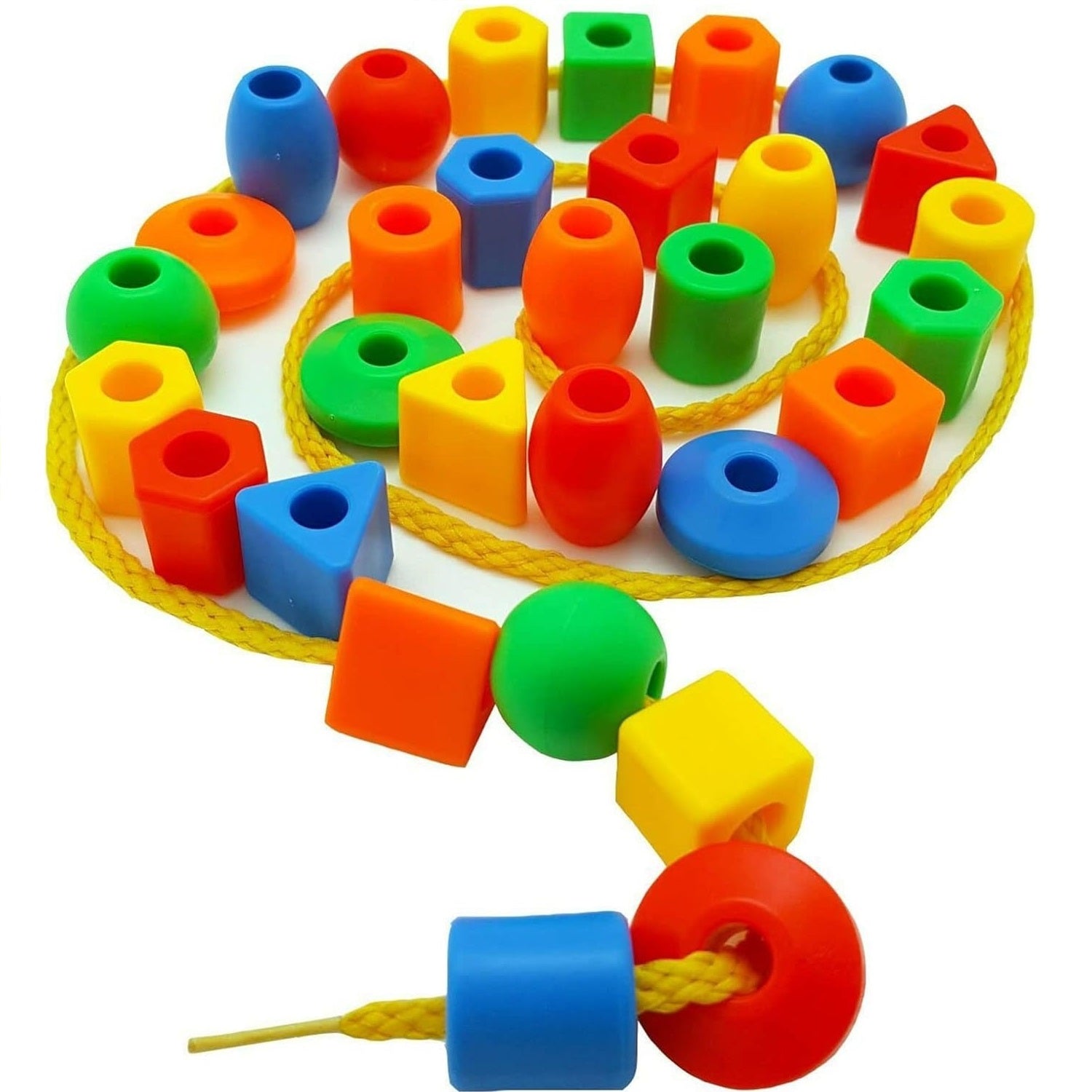 Multicolor Lacing & Threading Beads Blocks Set