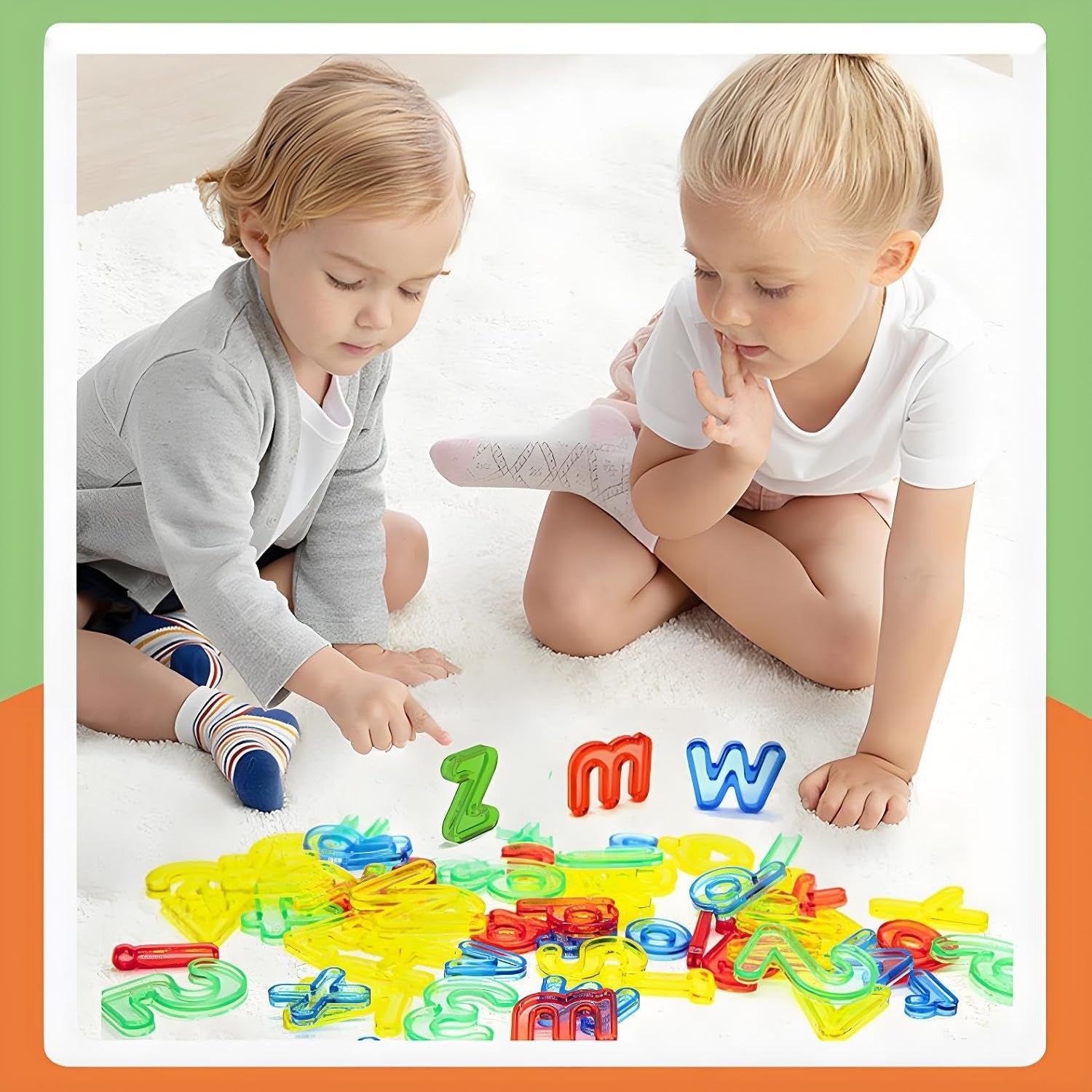 3 In 1 Transparent Letters & Numbers Jar 66 Pcs
