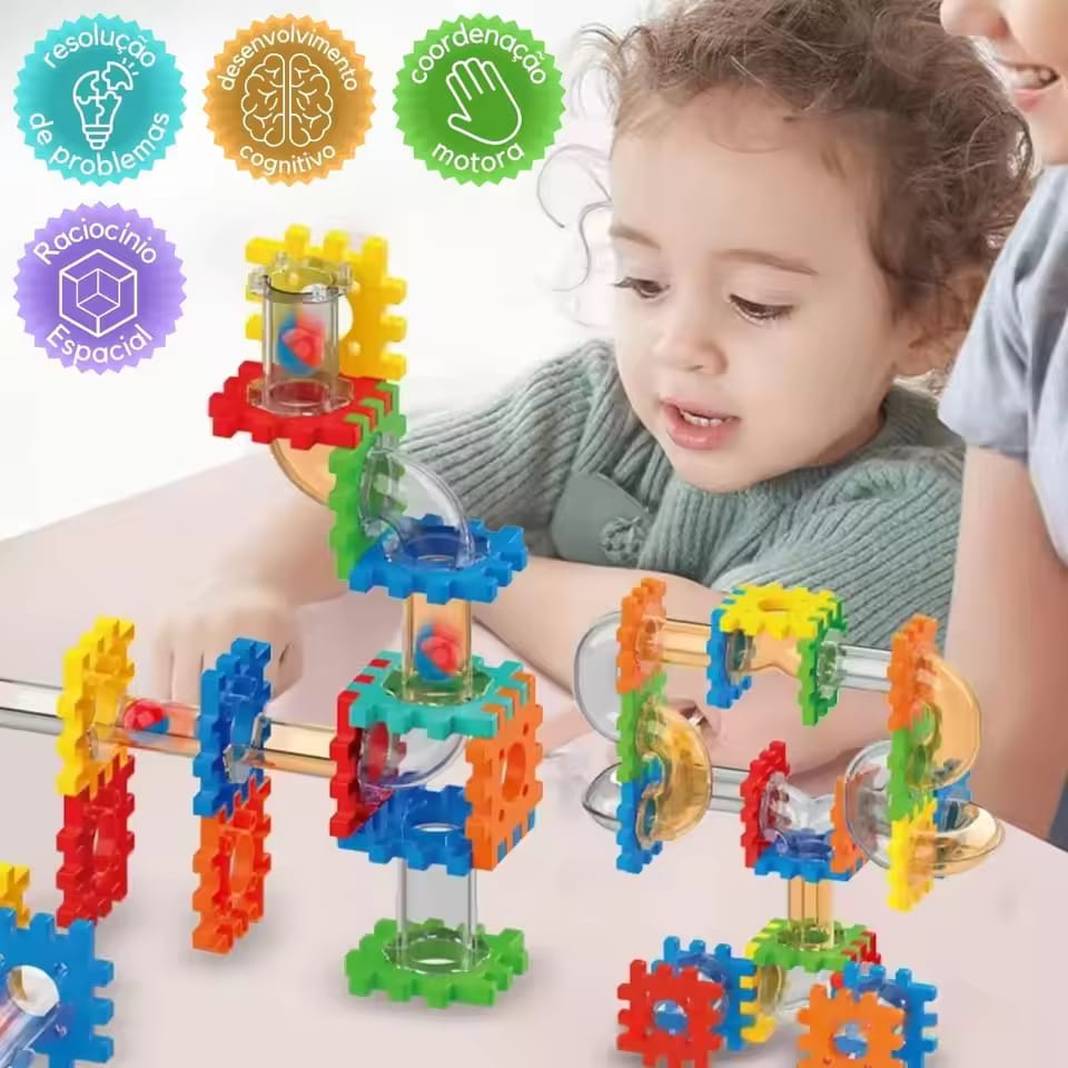 Pipeline Rolling Ball Construction Building Block 76 Pcs