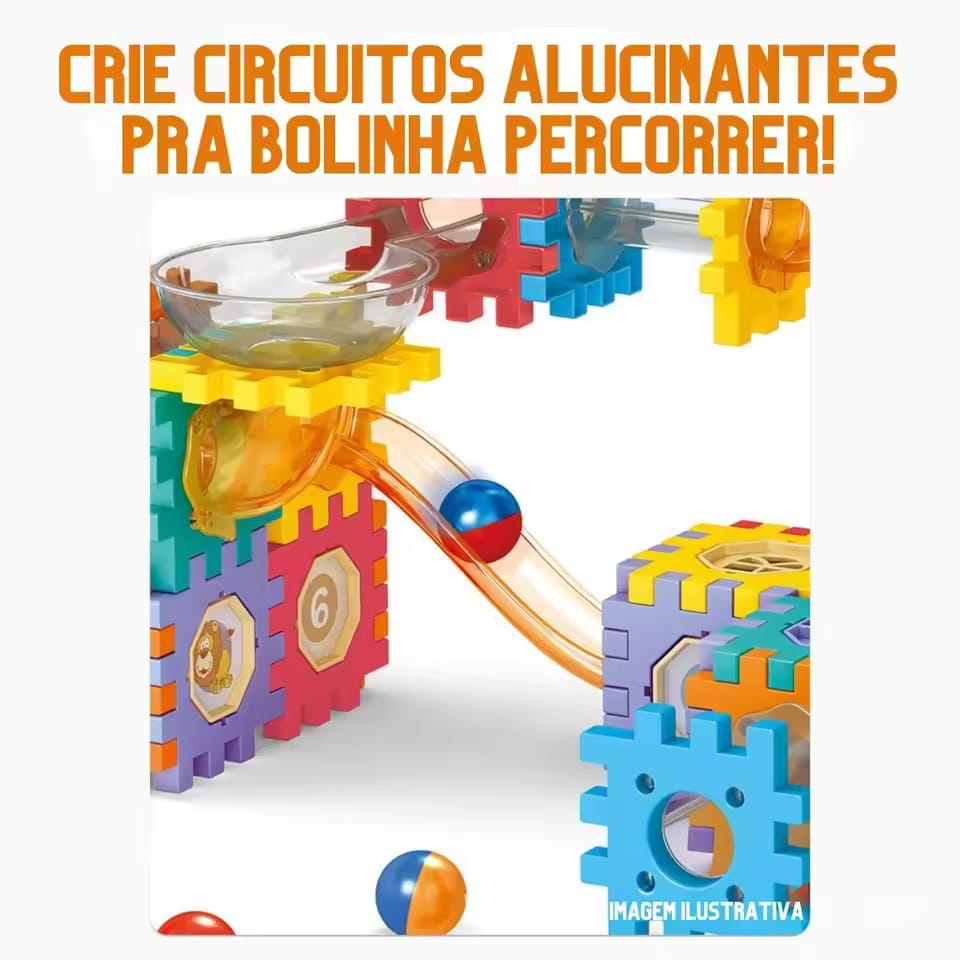 Pipeline Rolling Ball Construction Building Block 76 Pcs