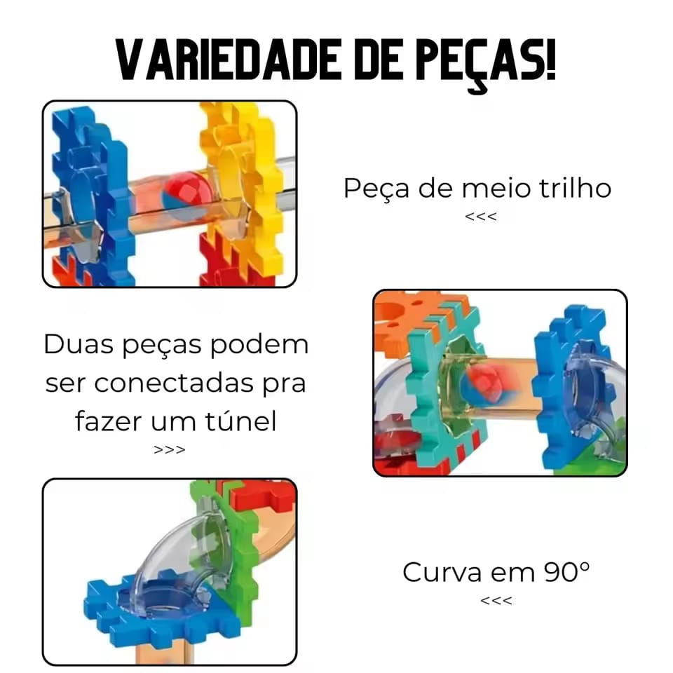 Pipeline Rolling Ball Construction Building Block 76 Pcs
