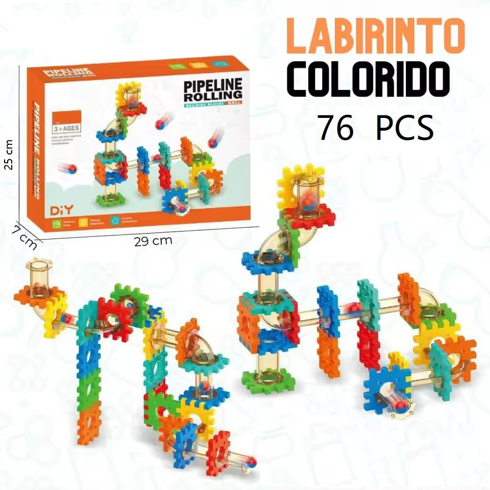 Pipeline Rolling Ball Construction Building Block 76 Pcs
