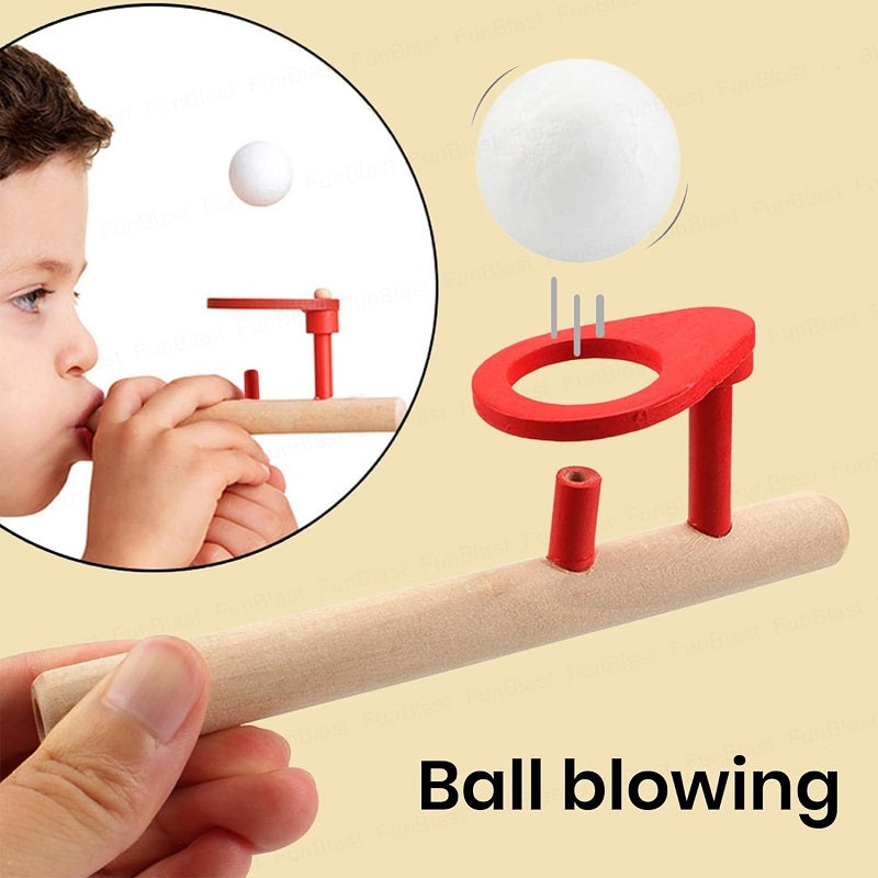 Wooden Floating Blowing Ball Game