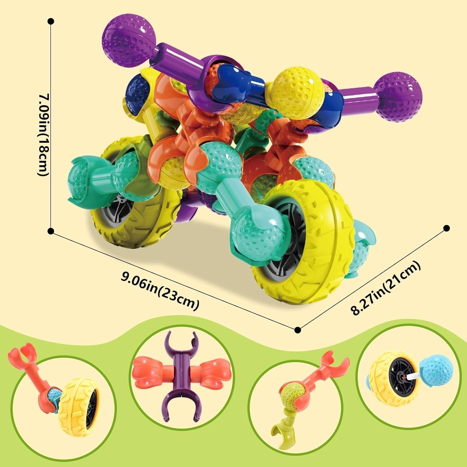 DIY Bike Theme Costruction Building Blocks