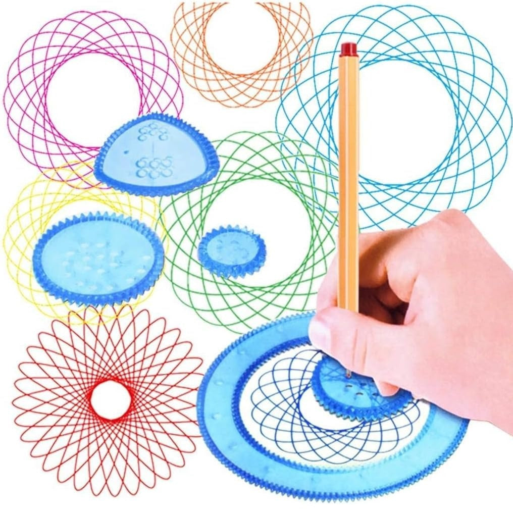 Spiral Style Design Art Stencils Drawing Kit