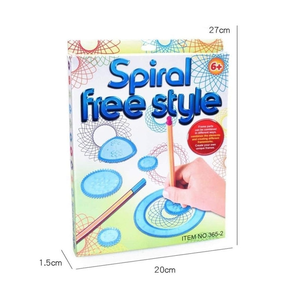 Spiral Style Design Art Stencils Drawing Kit