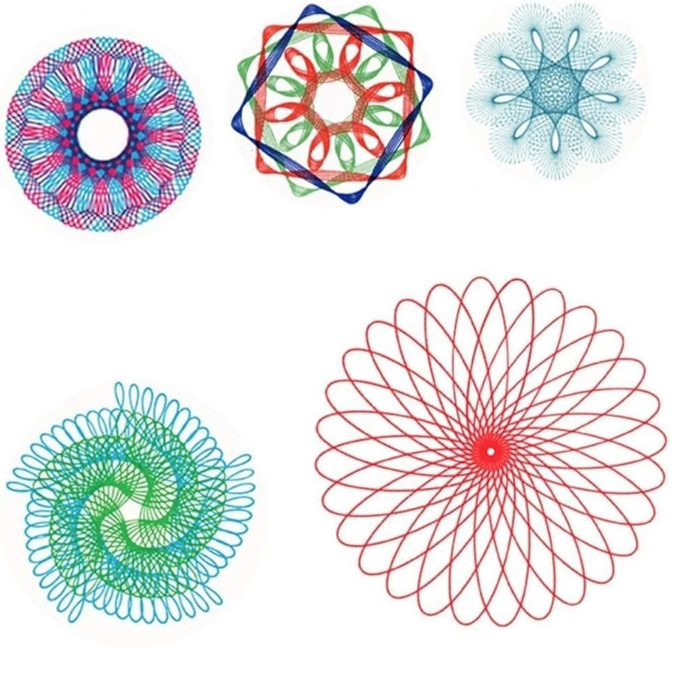 Spiral Style Design Art Stencils Drawing Kit