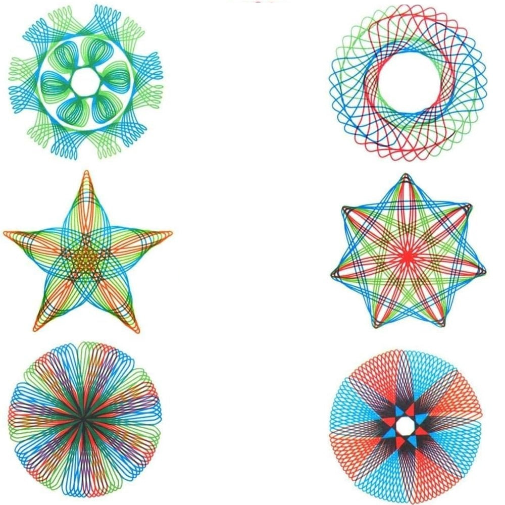 Spiral Style Design Art Stencils Drawing Kit