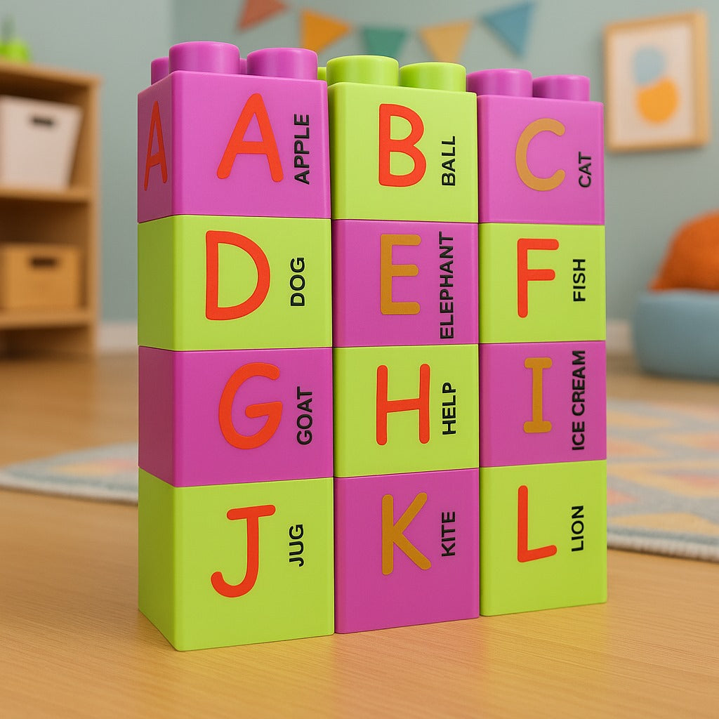 Multicolor Capital Alphabets Big Building Blocks