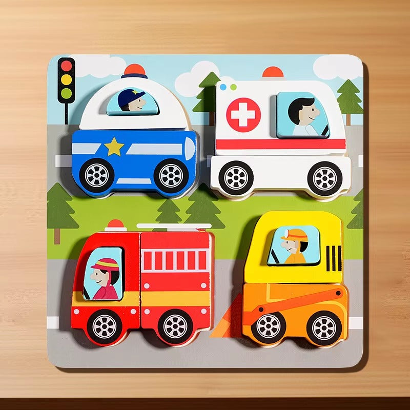 Wooden 3D Montessori Inshape Sorting Board
