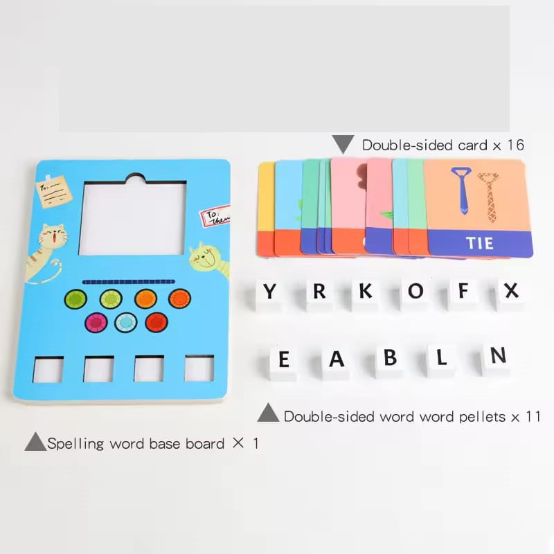 Wooden Alphabet Block Learn To Spell With Cards