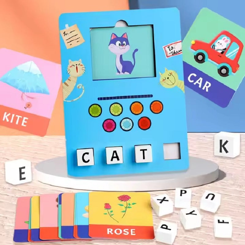 Wooden Alphabet Block Learn To Spell With Cards