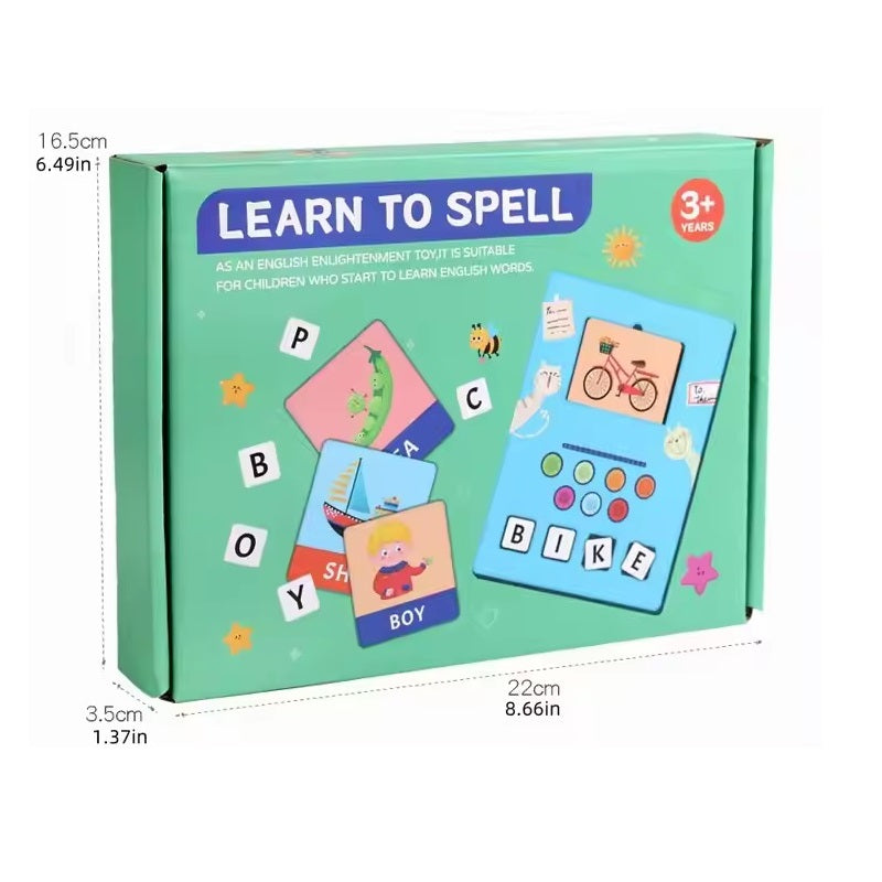 Wooden Alphabet Block Learn To Spell With Cards