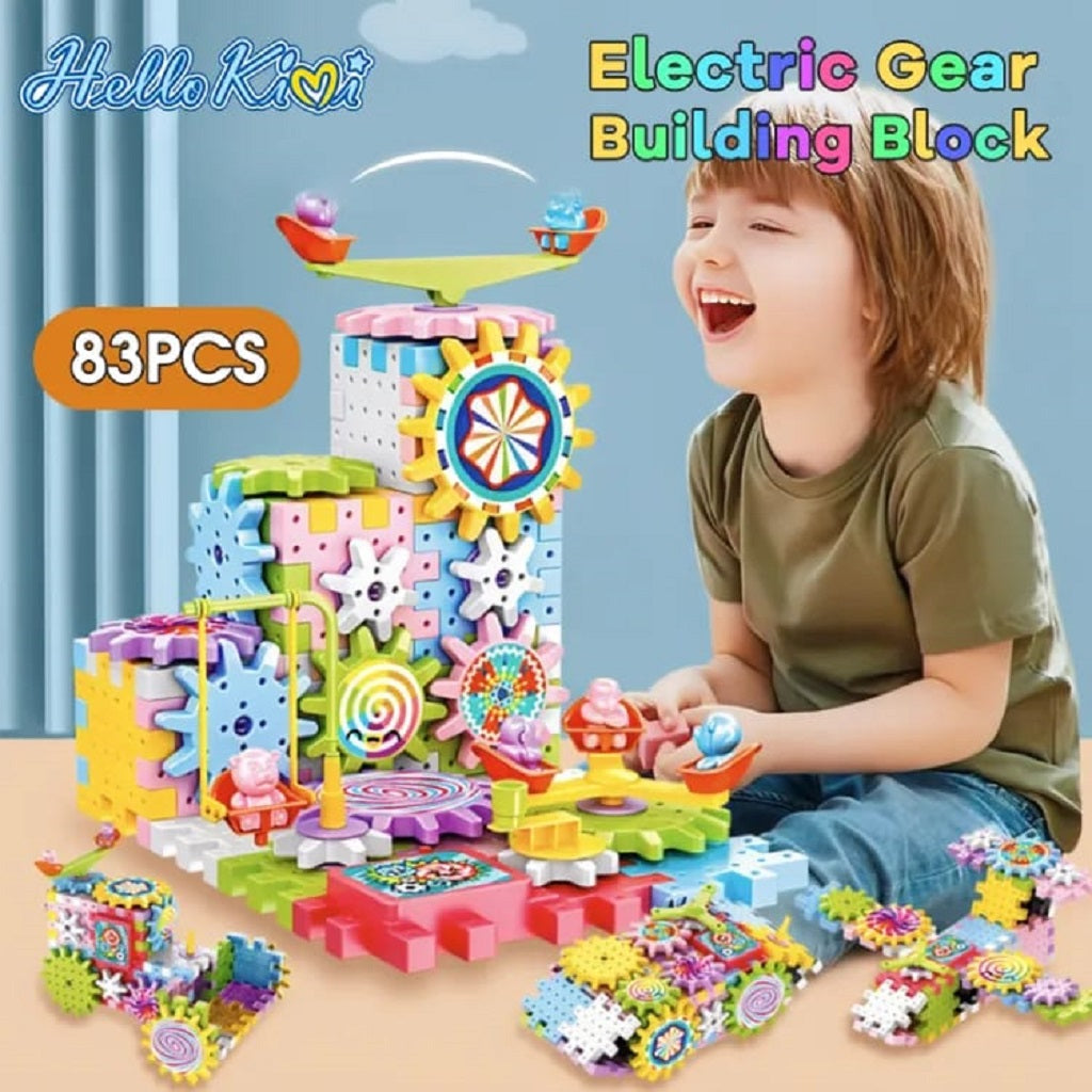 DIY Magical Gear Colourful Blocks Assembling Toy