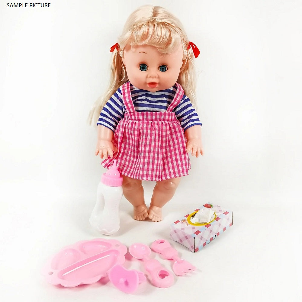 Lovely Baby Doll Set With Her Feeder and Accessories