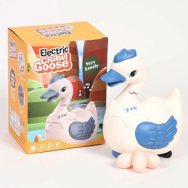 Musical Electric Crawling Goose Duck With Lights & Egg Laying