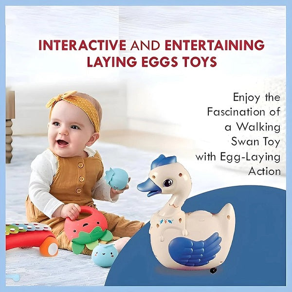 Musical Electric Crawling Goose Duck With Lights & Egg Laying